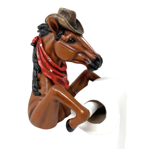 Decor Idea Rustic Western Rodeo CowboyThemed Horse Wall Mount Toilet
